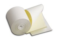 3 inch 2-ply White and Canary Yellow Printer Receipt Paper Rolls, 50 Rolls/Case